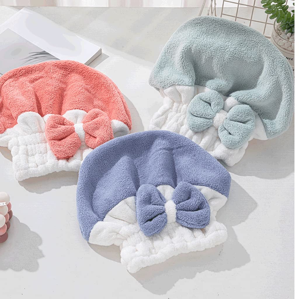 VIDI Dry Hair Cap Women's Double-layer Thickened Quick-drying Two-color Baotou Scrub Shower