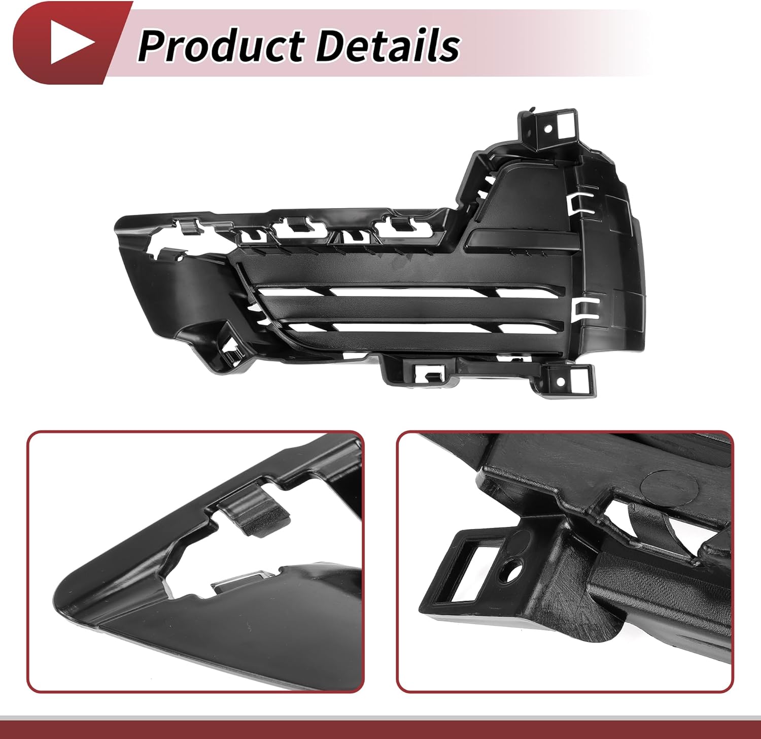 Fog Light Grill Front Lower Bumper Fog Light Cover Inserts for BMW X5 2014-2018 ABS No.51117307993 Black - Image 5