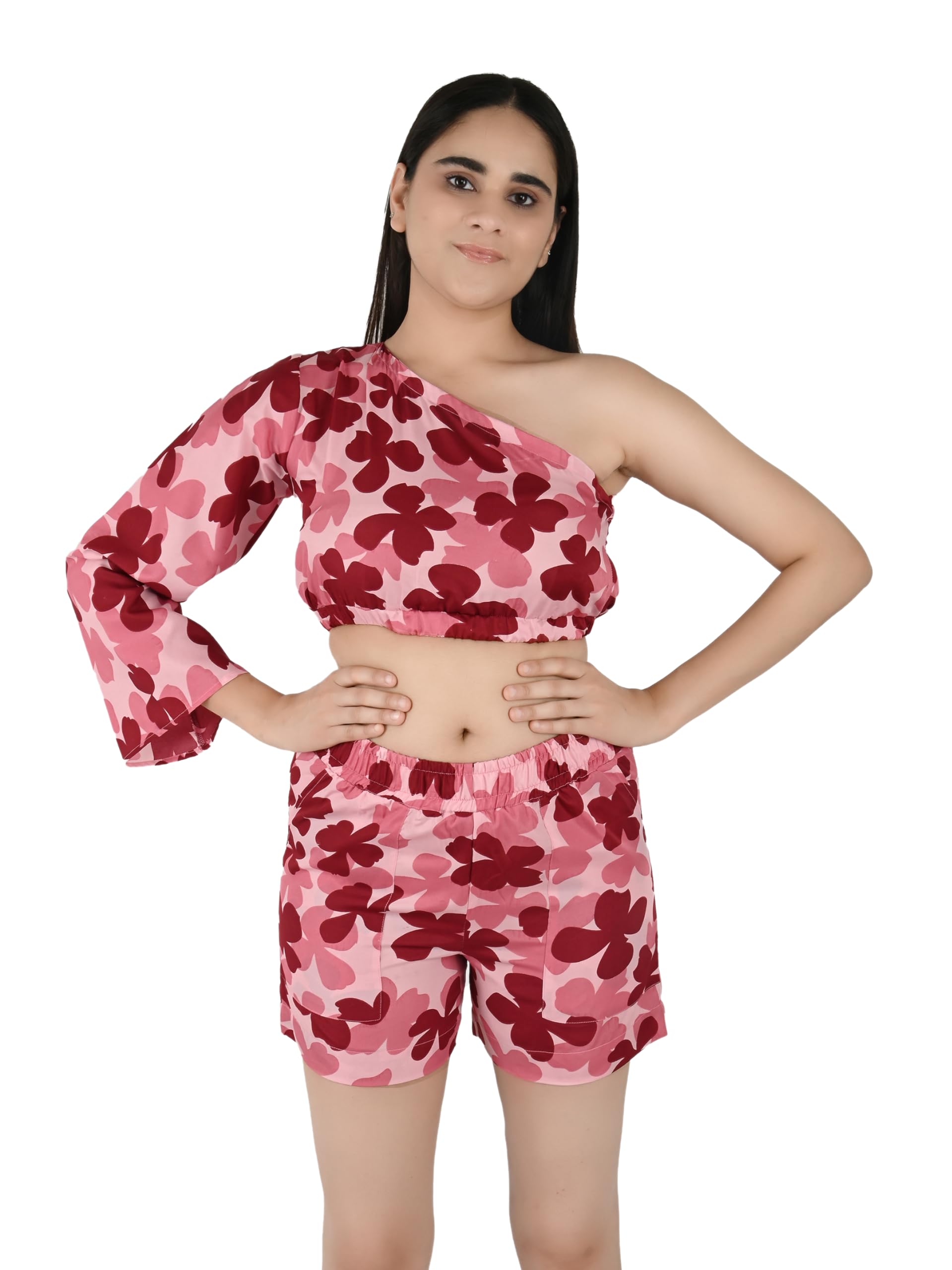 Tie & Dye Top with Shorts Beachwear for Women Teen-image-26