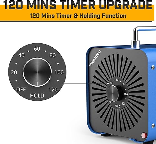 Miniatura 5 de Generador de máquina de ozono 40000mg/h - 6000+ pies cuadrados para el hogar, coche - todo azul metálico