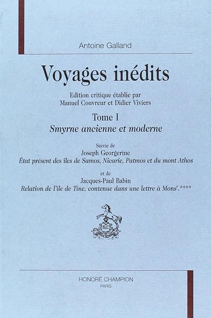 Portada de Voyages Inedits tome 1 Smyrne ancienne et moderne