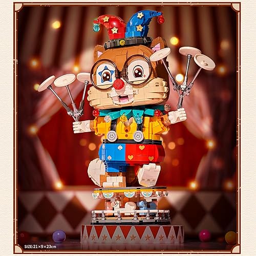 Miniatura 3 de LOZ 1947 Mini bloques Acrobat Joker Squirrel, serie temática, juegos de bloques de construcción, 1671 piezas MOC Mini ladrillos, modelo modular,