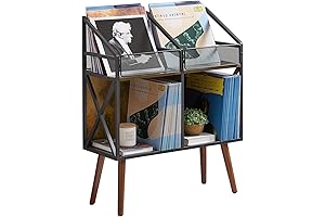 Vinyl Record Rack for Records, Books, & Albums