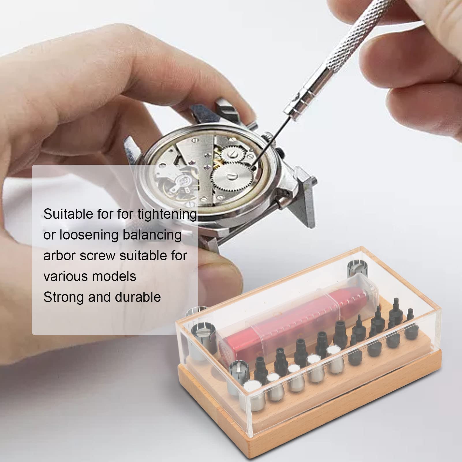 Ensemble d'outils de retrait de tube de couronne de montre, extracteur de tube de boîtier de montre portable en acier inoxydable, outil de remplacement de batterie de montre, ensemble de tournevis d