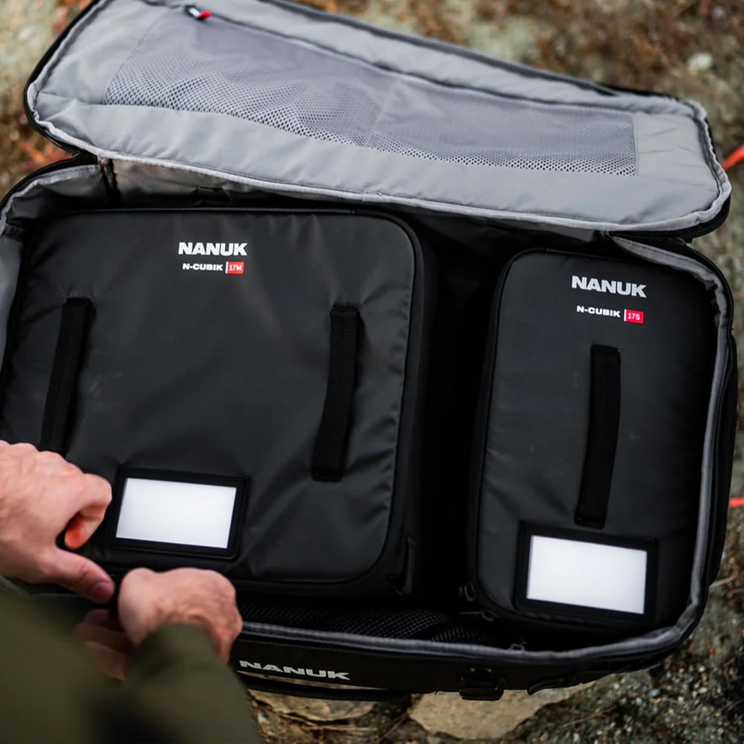 NANUK N-Cubik 17S Camera Bag Insert with Shoulder Strap – Small Water-Resistant Cube – Shockproof Protective Camera Insert for Backpack – Perfect for Tech Gear & Accessories (11.4” x 7” x 6.6”)