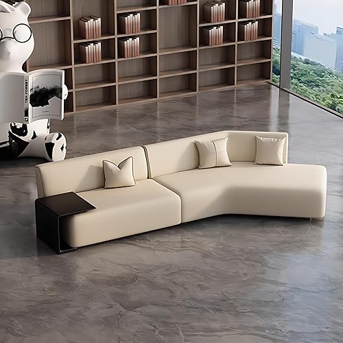 Curved Sectional Sofa Set for Living Room, Wide Seats and