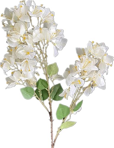 Miniatura 7 de 4 ramas de flores de buganvilla de seda artificiales montadas en el suelo, flores falsas de buganvillas 38.6 in39 para centros de mesa de boda,