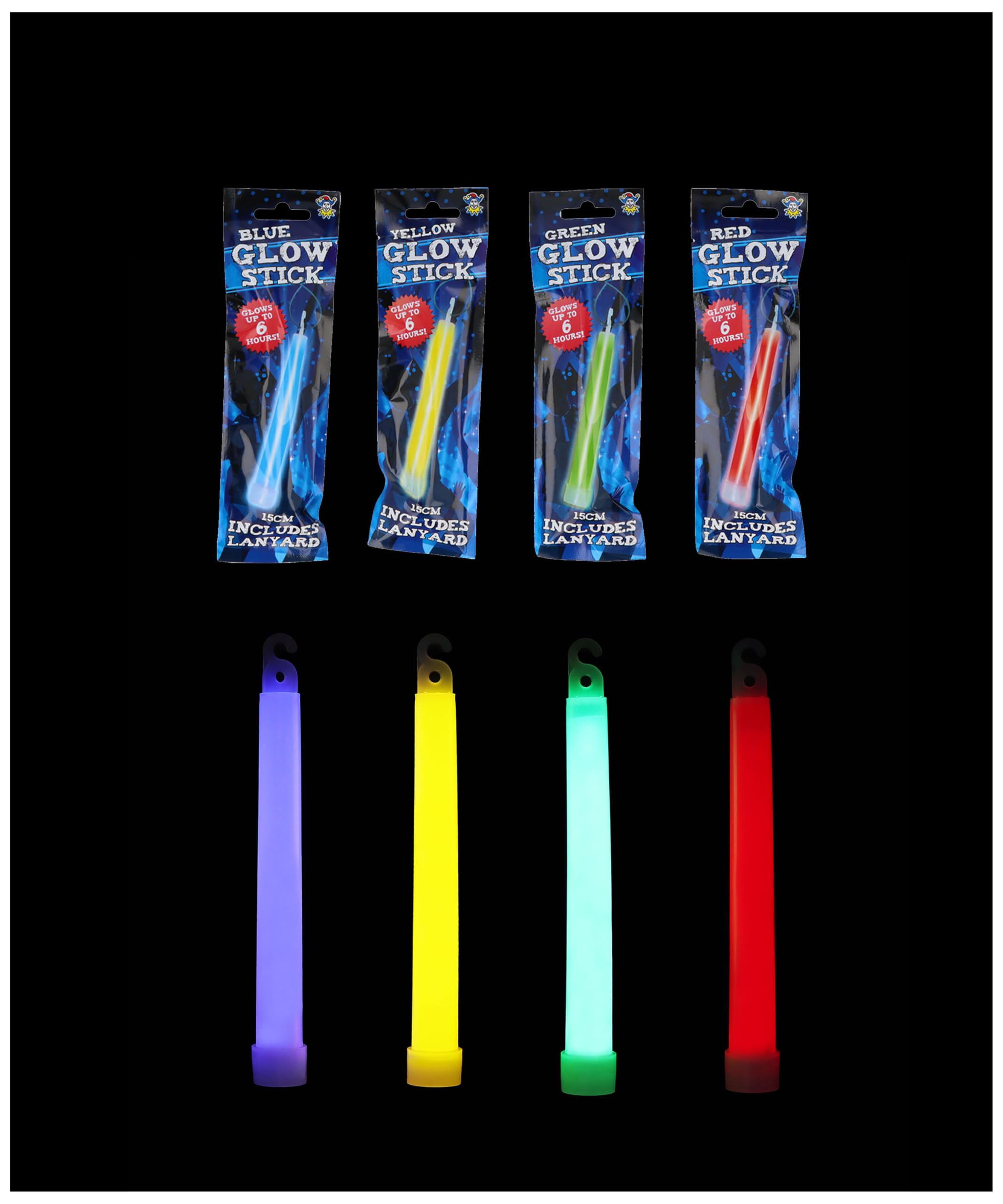 HENBRANDT 12x Chunky Neon Glow Sticks with Lanyards 15cm Large Ultra Bright Light Sticks Glow in the Dark Party Pack Supplies for Halloween Christmas NYE Camping and Festivals for Kids and Adults