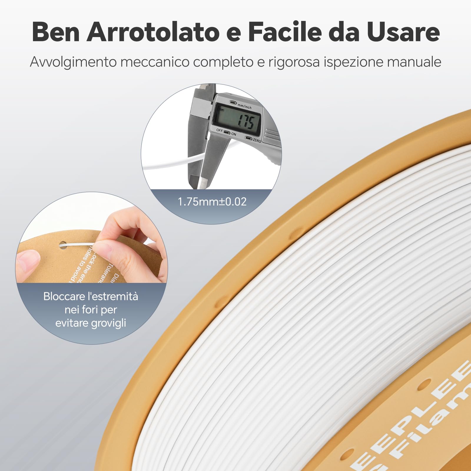 DEEPLEE Filamento PETG 1,75 mm, Filamento per Stampante 3D PLA, Precisione Dimensionale +/- 0,02 mm, per la Maggior parte delle Stampanti 3D FDM 4KG(1KG/Bobina) Marrone