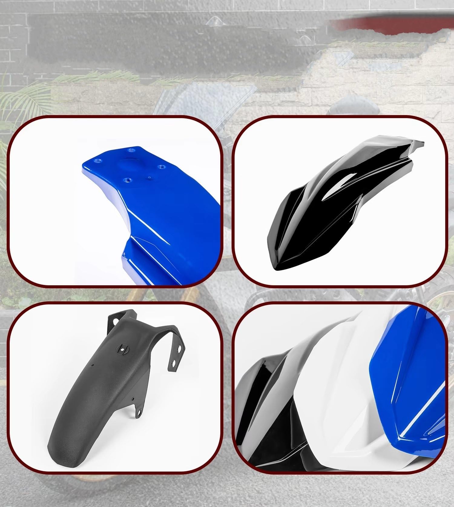 Guardabarros Motocicleta para Motocicleta para TENERE 700 2019 2020 2021 2022 2023 2024 2025 Guardabarros Delantero Alto Y Bajo(Low - Matte Black)