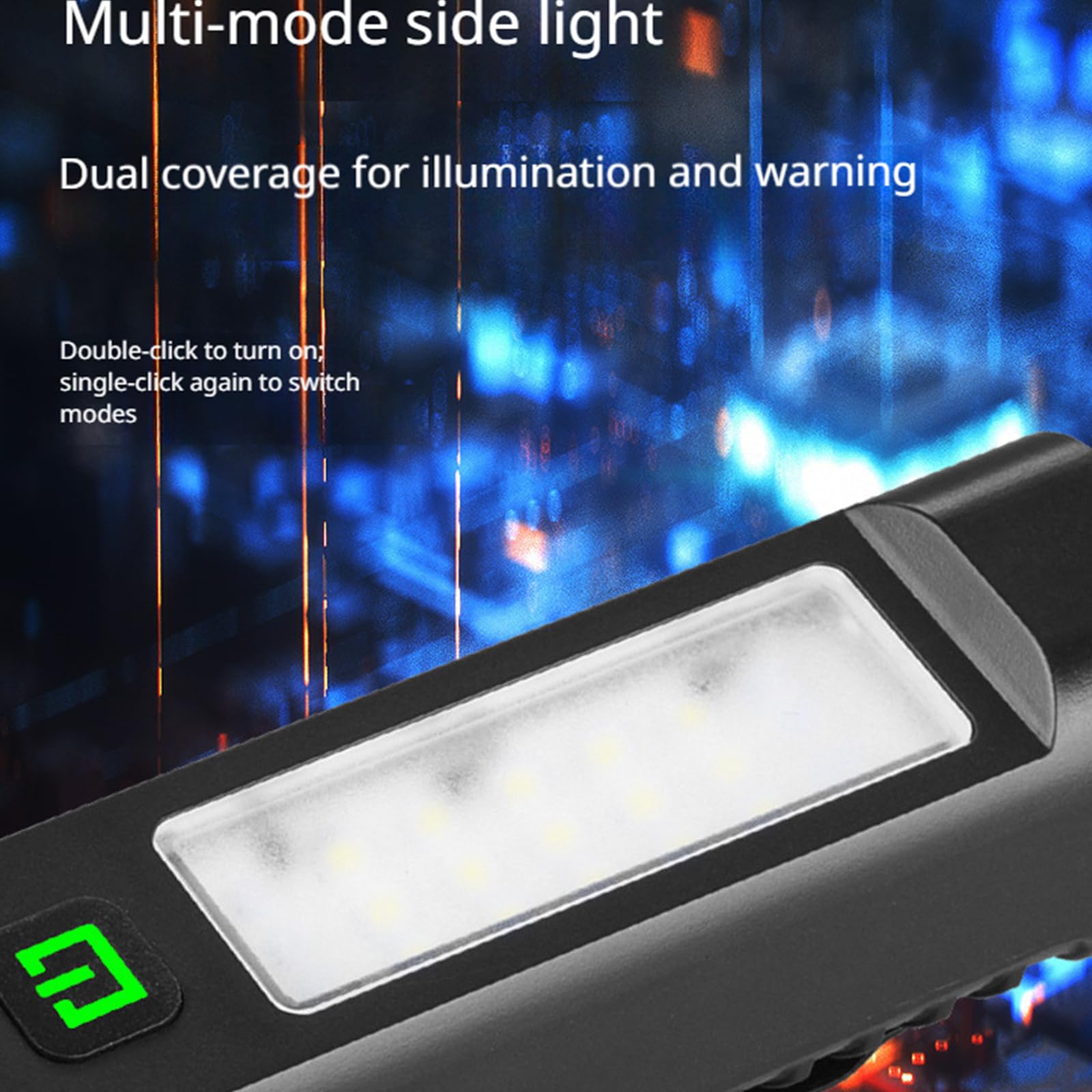 Juego de luces para bicicleta, luz multifuncional para bicicleta, 4 modos, luces LED portátiles de trabajo, carga tipo C, faro delantero para bicicleta de montaña y ciclismo