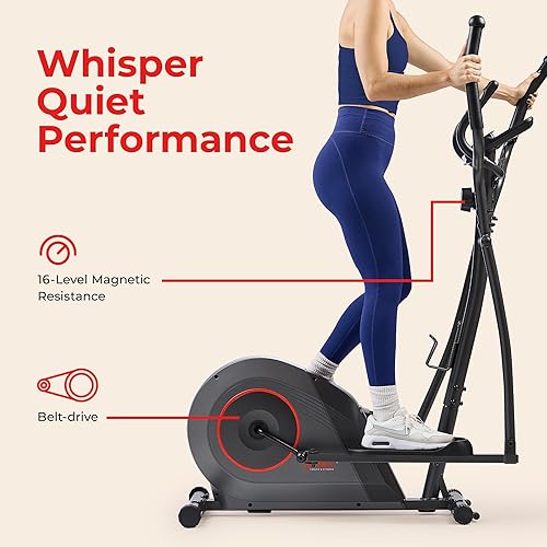 Miniatura 4 de Sunny Health & Fitness Smart Upright Elliptical wPulse Sensor Built-in, Indoor Full-Body Cross-Training & Cardio Exercise Machine for Home, Free
