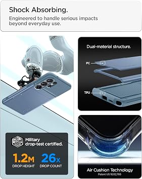 Spigen Galaxy S26 Ultra ile Uyumlu Kılıf Slim Armor CS Kartlıklı Çift Katmanlı Zırh Koruma Mavi Kapak - ACS11225 (Spigen TR Garantili)