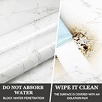 Vista 5 de Papel pintado de mármol adhesivo de la marca practicalWs de 15.7' x 236.2' Papel de contacto de mármol para gabinetes y cajones, autoadhesivo