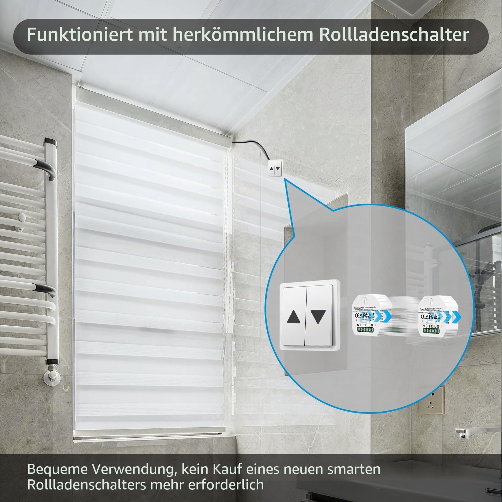 Wlan Rolladenschalter Modul 2.4GHz Smart Rolladensteuerung APP Steuerung