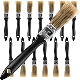 KINJOEK Paint Brush 14 Packs 1 Inch, Home Wall Trim House Chip Paintbrush Set, Professional Multi-Purpose Home Repair Tools for DIY Paint Stains Varnishes Glues Acrylics Cabinet Deck Fence Edge Door
