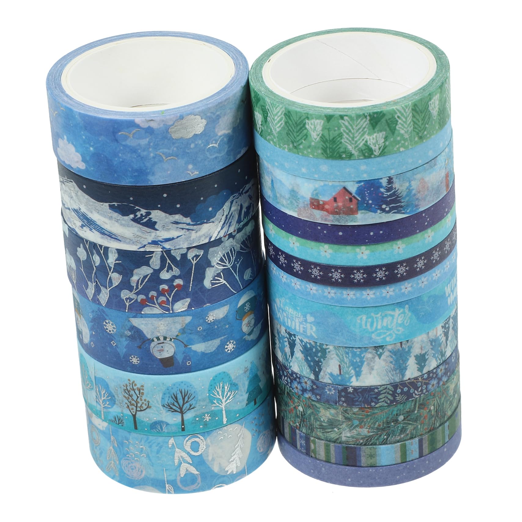 NUOBESTY 57 Rollen Süßes Scrapbooking Washi Tape Diy Washi Tapes Washi Tape Zum Verpacken Von Geschenken Klebeband Für Scrapbooking Thema Weihnachten Blue Japanisches Papier