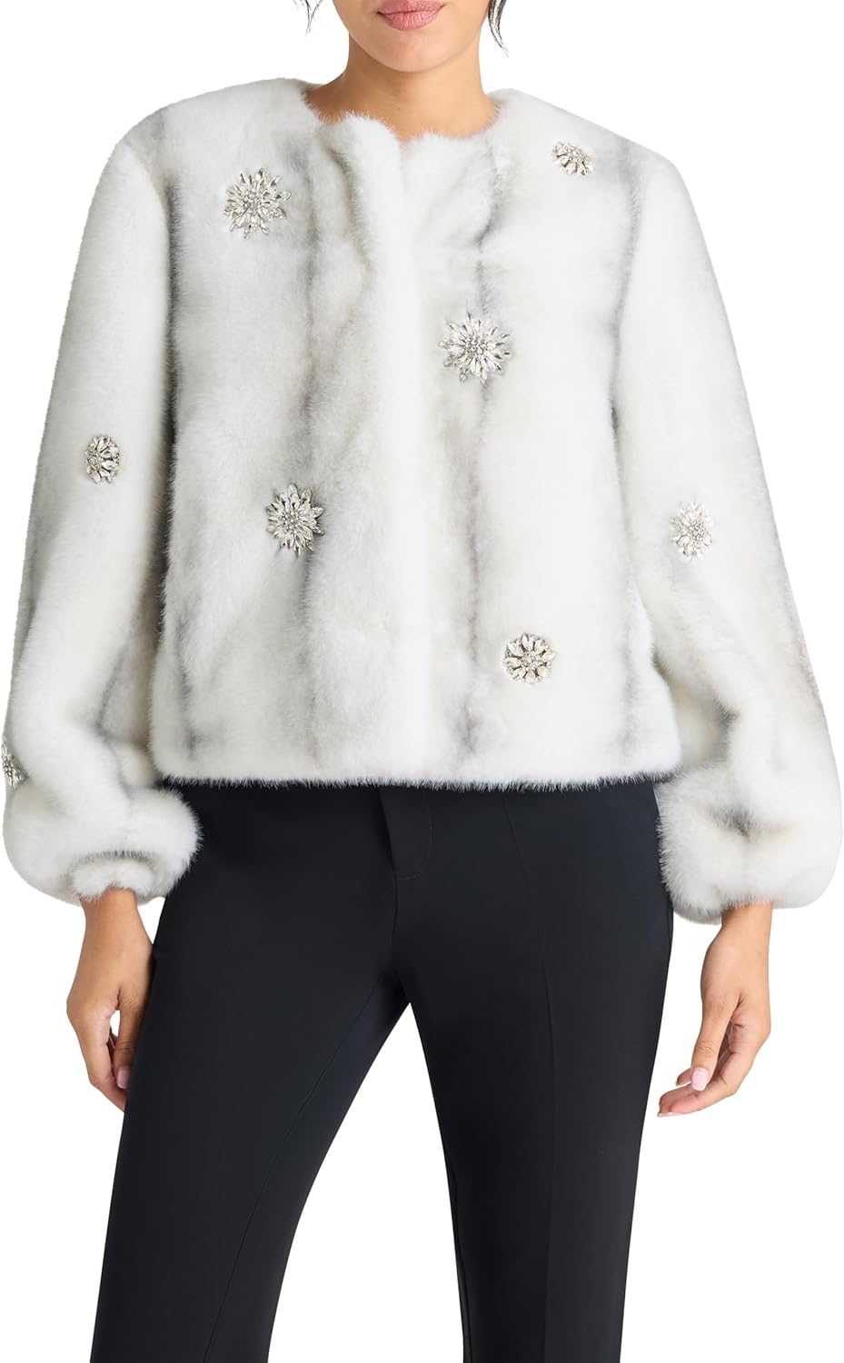 Cinq à Sept womens Faux Mink Benson Coat