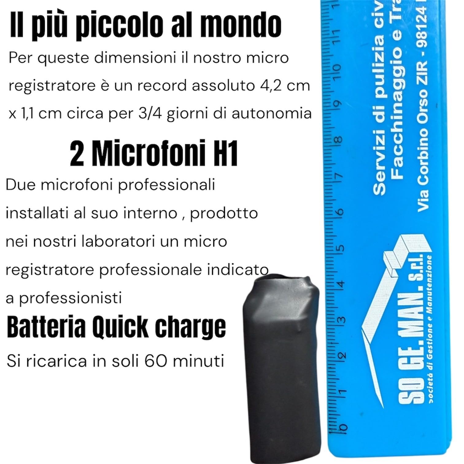 Micro Registratore spia audio professionale vocale digitale 4 giorni Attivazione vocale ricaricabile lunga autonomia Registratore Vocale, Penna Mini Registratore Vocale