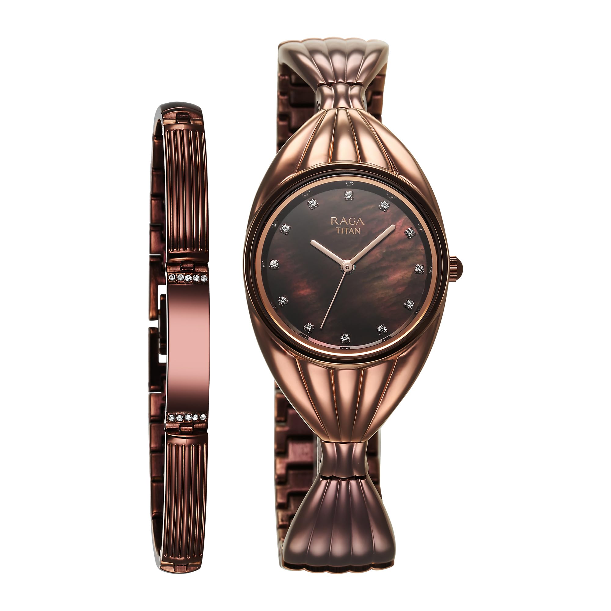 Titan Brass Analog Brown Dial Womens Watch-95253Wm01F, Band_Rose Gold (B0DGKSK9QV) Amazon Price History, Amazon Price Tracker