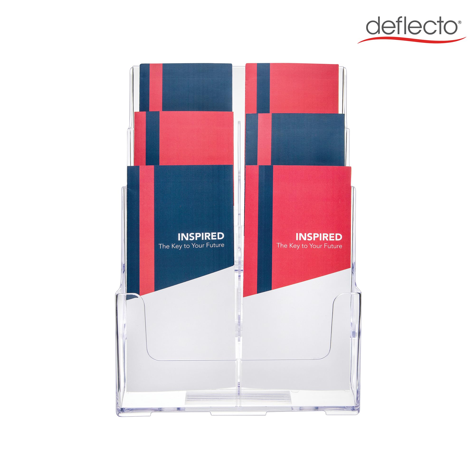 Deflto - Portaritratto a 3 ripiani, 6 tasche, formato A4, trasparente