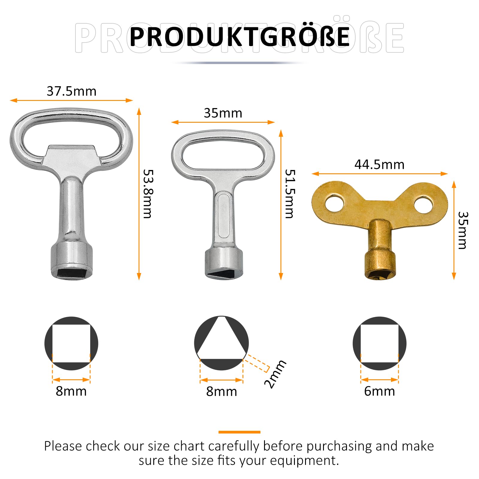 3 Chiavi Universali Per Contatori - Triangolari, Quadrate, Pentagonali - Foto 7