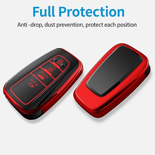 Miniatura 7 de Tukellen Funda para llavero Toyota, funda protectora especial de TPU suave compatible con Toyota RAV4 Camry Corolla Avalon C-HR Prius GT86