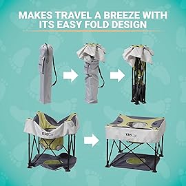 KidCo - GoPod Adjustable Height Travel Activity Seat with Floor Mat, Portable Baby Chair, Baby Activity Center (Pistachio)