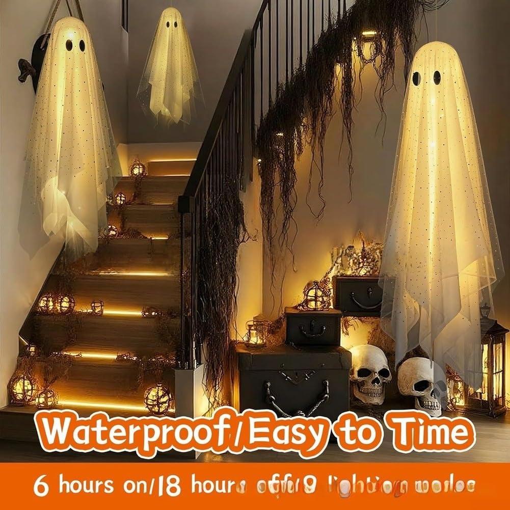 Spukfiguren Hängedeko 110cm für Außenbereich Halloween(B)