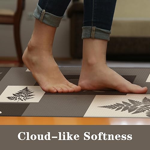 Miniatura 4 de Serwrsw Juego de 2 tapetes de cocina con temática de oso estilo cabaña para piso, animales salvajes, lobo, juego de 2, antideslizantes, lavables, 17