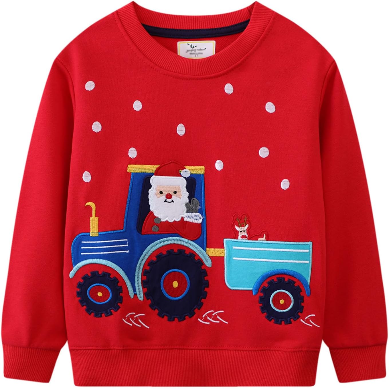 LOKTARC 2 Pack Toddler Boys Sweatshirts Patterned Long Sleeve Pullover Crewneck Tops Shirts - Image 3
