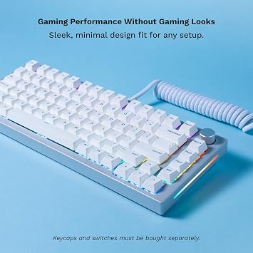 グロリアス Gmmk Pro ゲーミングキーボード 白 75% ベアボーンズ 83キー
