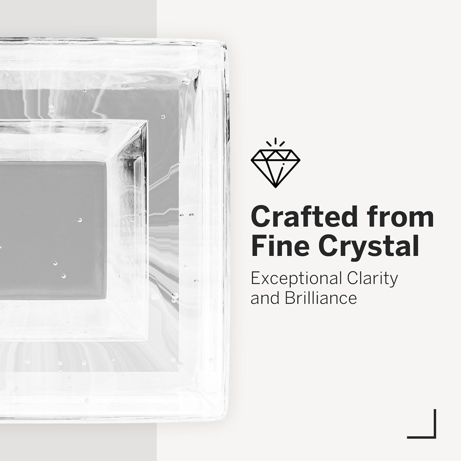 Kosta Boda Brick Votive, Tealight Candle Holder, Made from Crystal - Cube Brick Shape, Contemporary Art, Shelf Decoration & Table Centerpiece, 3" x 3.4" - White