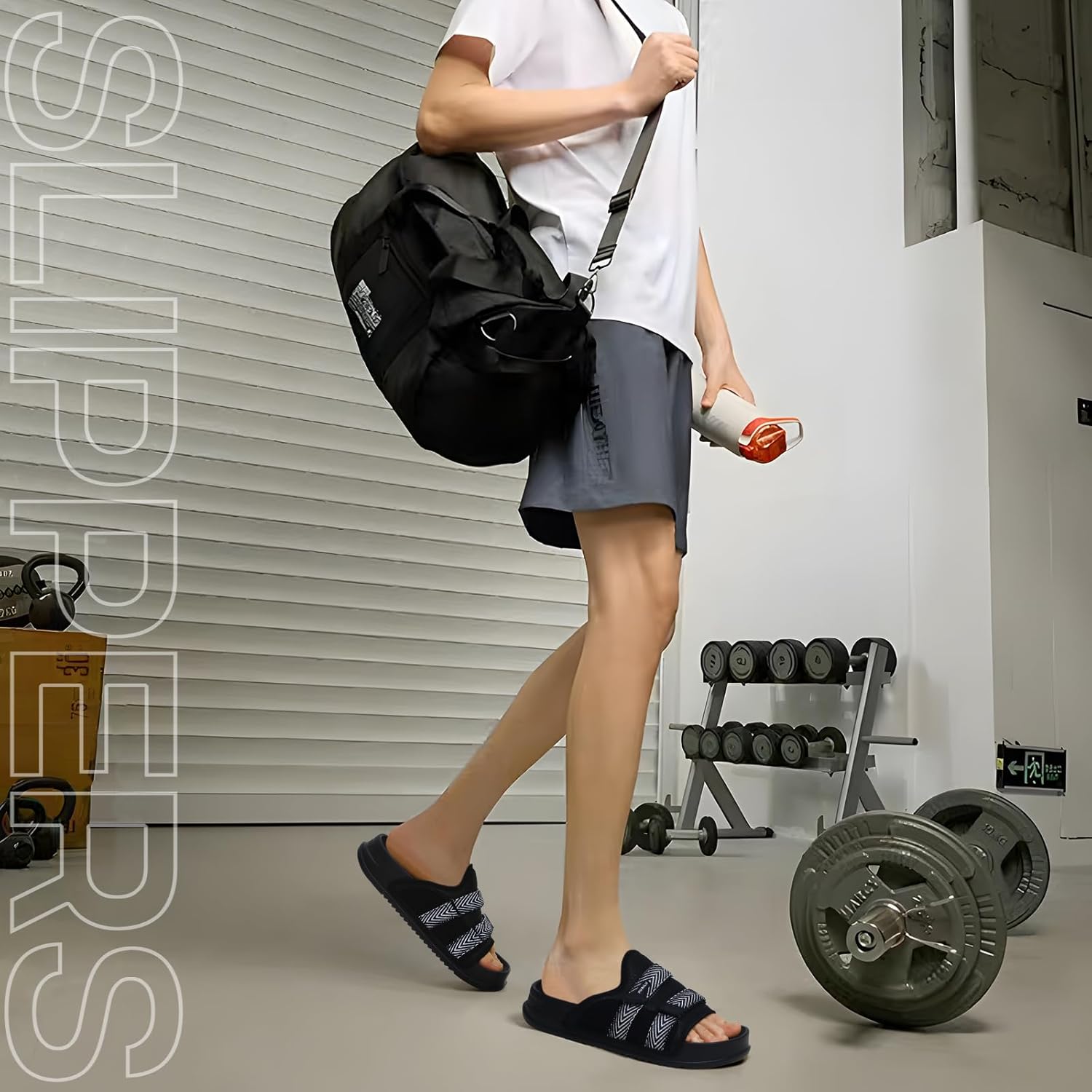 KuaiLu Mens Orthotic Sandals Comfortable Arch Support Fabric Sandal Slippers Shoes Man Casual Summer Cushion Slides Slip On Indoor Outdoor - Ultra-soft Comfort Fit Footbed - Image 2