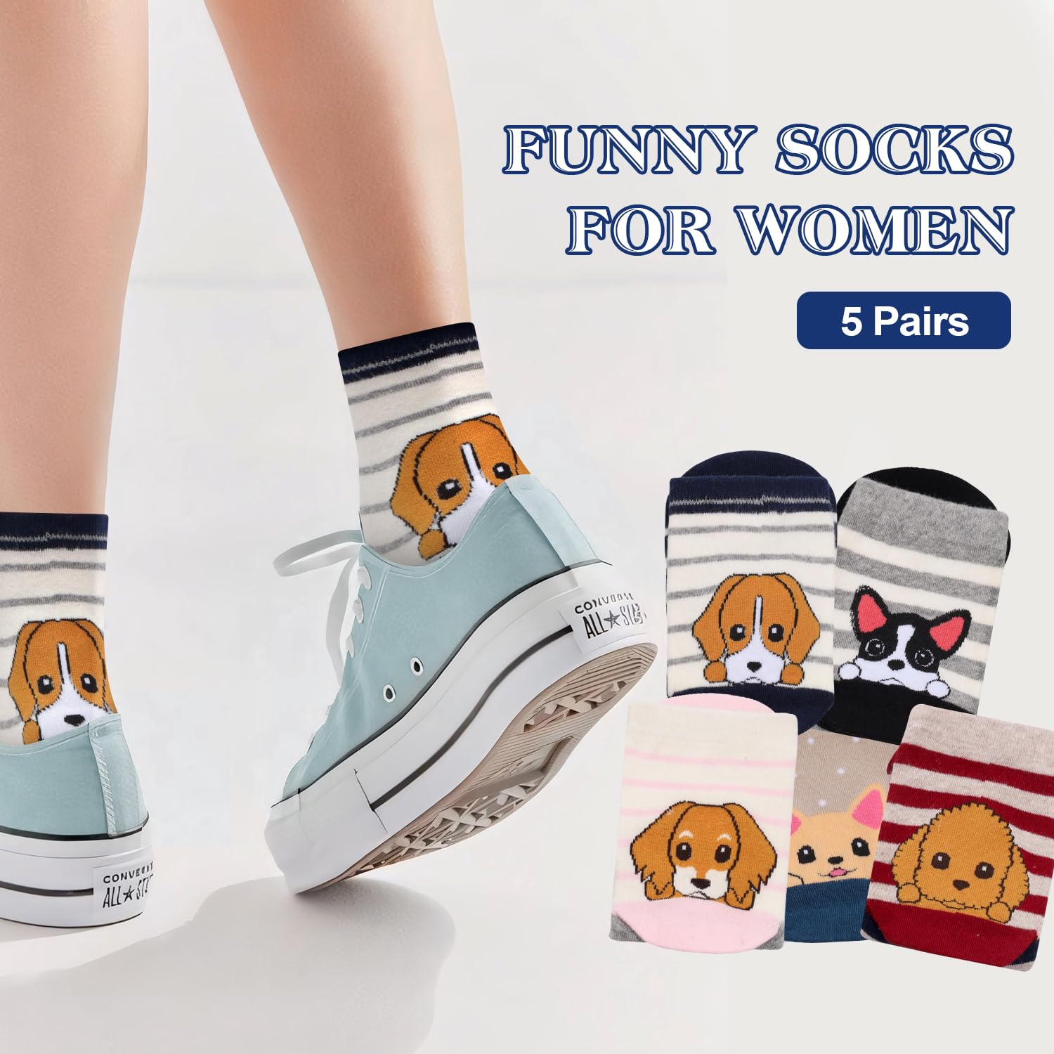 AGRIMONY Calzini Donna Calzini Divertenti Fantasia Gatto Cane Simpatici Multipack - Regali Natale Compleanno per Lei