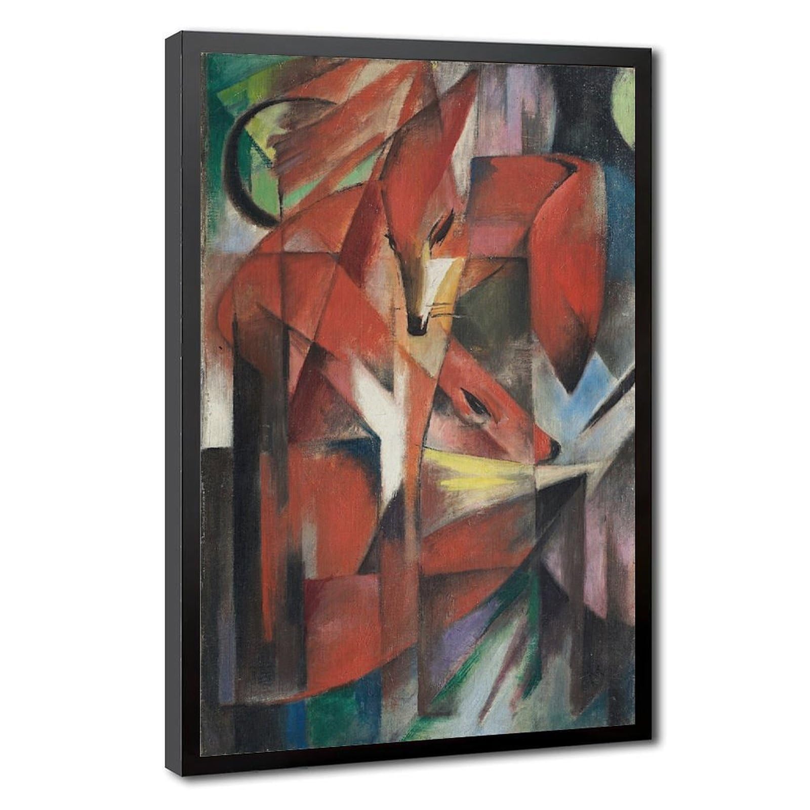 WCYB Franz Marc Red Foxes Posters Prints Canvas Deco Paintings Wall Art Hangable Frame 16" L X 24" W