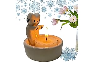 Exquisite Cartoon Dancing Cats Candle Holder: An Adorable and Warming Candlelit Companion