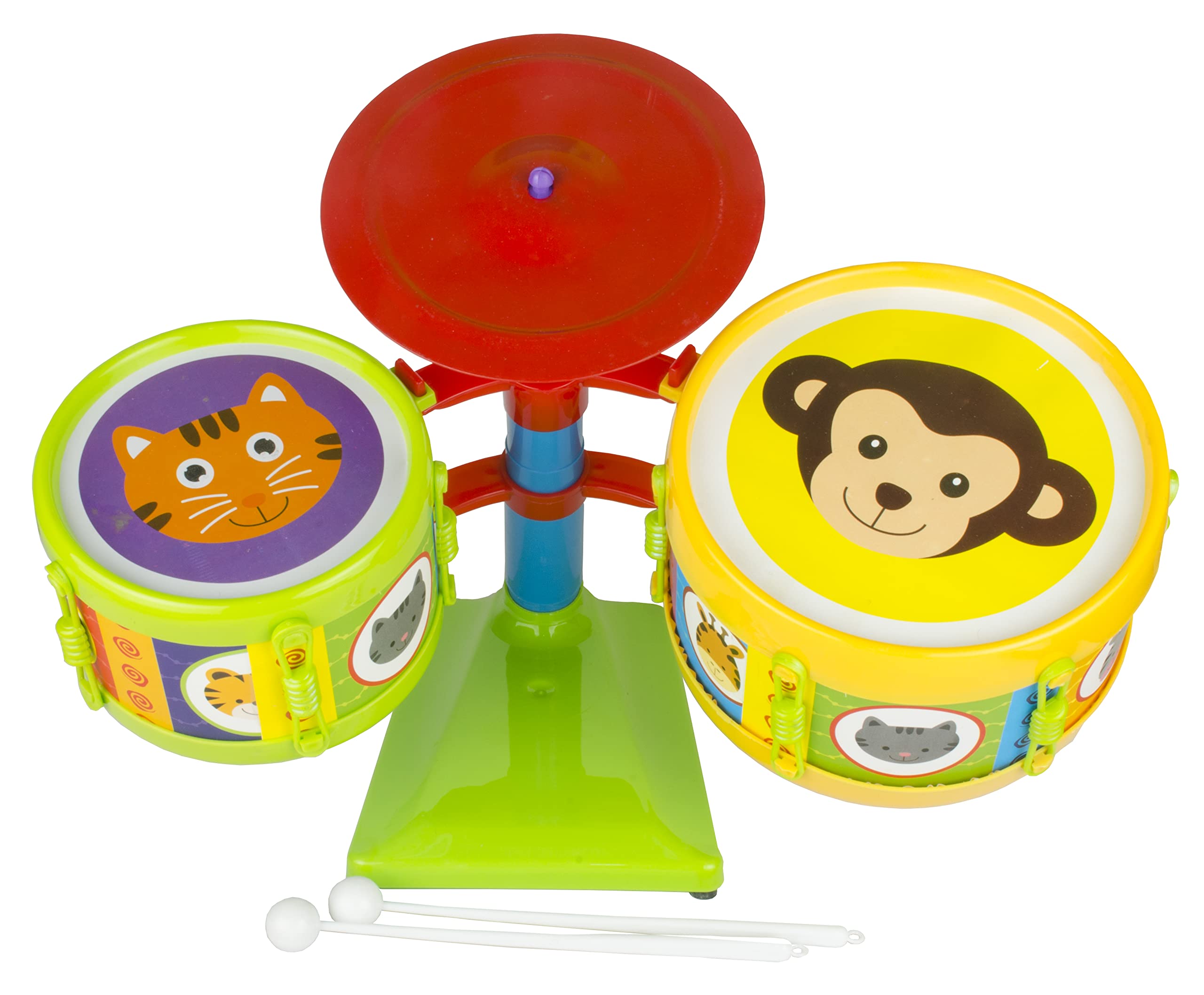 TOY FUN Musical Drum Set for Kids 2 Drums and 1 Cymbal Age 3 Years and Above - Image 4 thumbnail