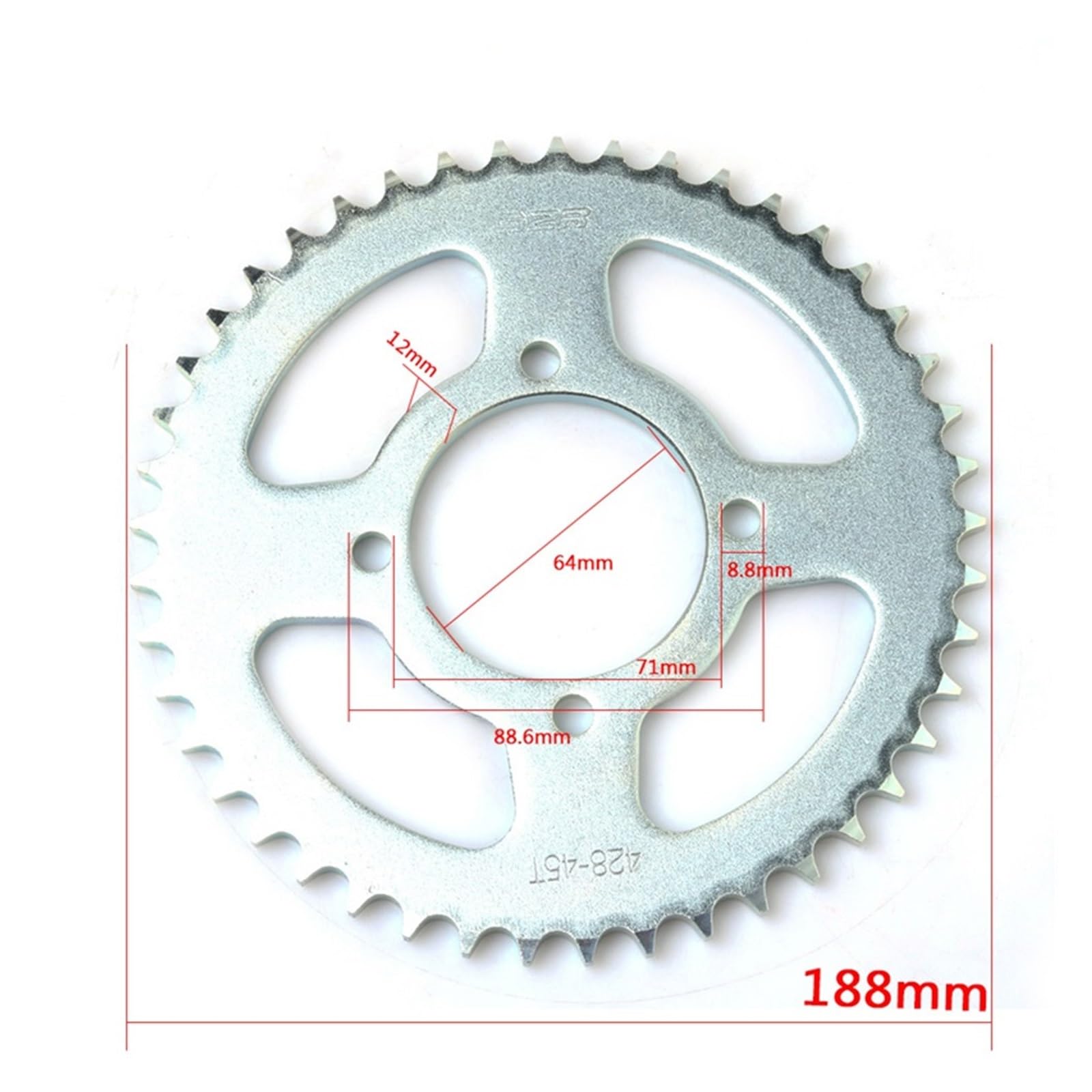 Piñón Trasero de Motocicleta accionado 45T para Yam&aha YBR125 YBR YB 125 CRUX 100 Piezas Originales 44 45 Dientes Repuesto de Motocicleta Piñón Accionamiento