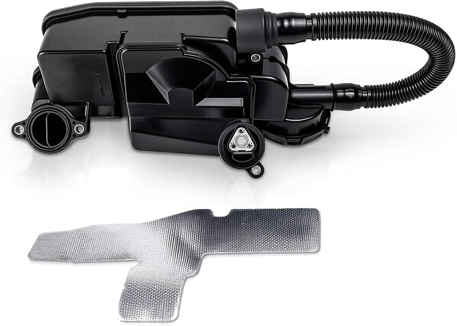 Air Oil Separator Assembly Fit for Ford F250 F350 Super Duty 2017-2019 6.7L Powerstroke Diesel - PCV CCV Vent Valve Engine Crankcase Replaces# FC3Z-6A785-F, FC3Z-6A785-D, FC3Z6A785F - without Sensor