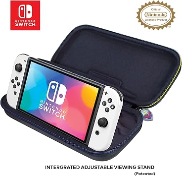 Game Traveler Zelda Nintendo Switch Case - Switch Carry Case for Switch OLED, Switch and Switch Lite, Hard Portable Travel Case, Adjustable Viewing Stand & Bonus Game Cases, Deluxe Carry Handle