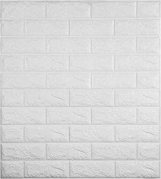 Casnuova 22 Pannelli 500 500mm Di Muro Adesivo Da Parete 3d Pvc Sfondi Di Mattoni Schiuma Impermeabile Panno Pulito Pannello Morbido Tagliabile Decorazioni Per Pareti Fai Da Te Piastrelle Bianco