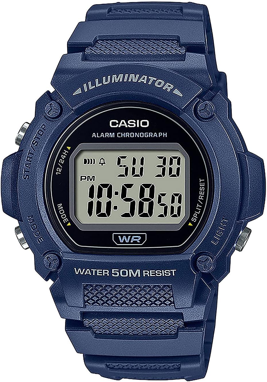 Casio W-219H-2AVEF Collection Digital Watch for Men, Blue