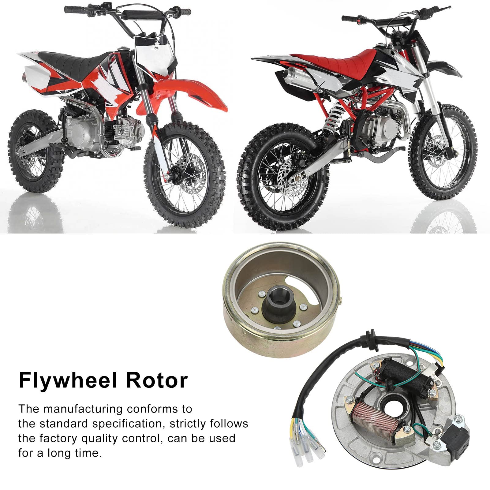 Tbest Zestaw Statora Magneto, Cewka Statora, Generator, Wirnik, z Miedzianą Cewką, Aluminiową Płytą do Silnika Startowego, Motocykla Pit, ATV, Go Karta