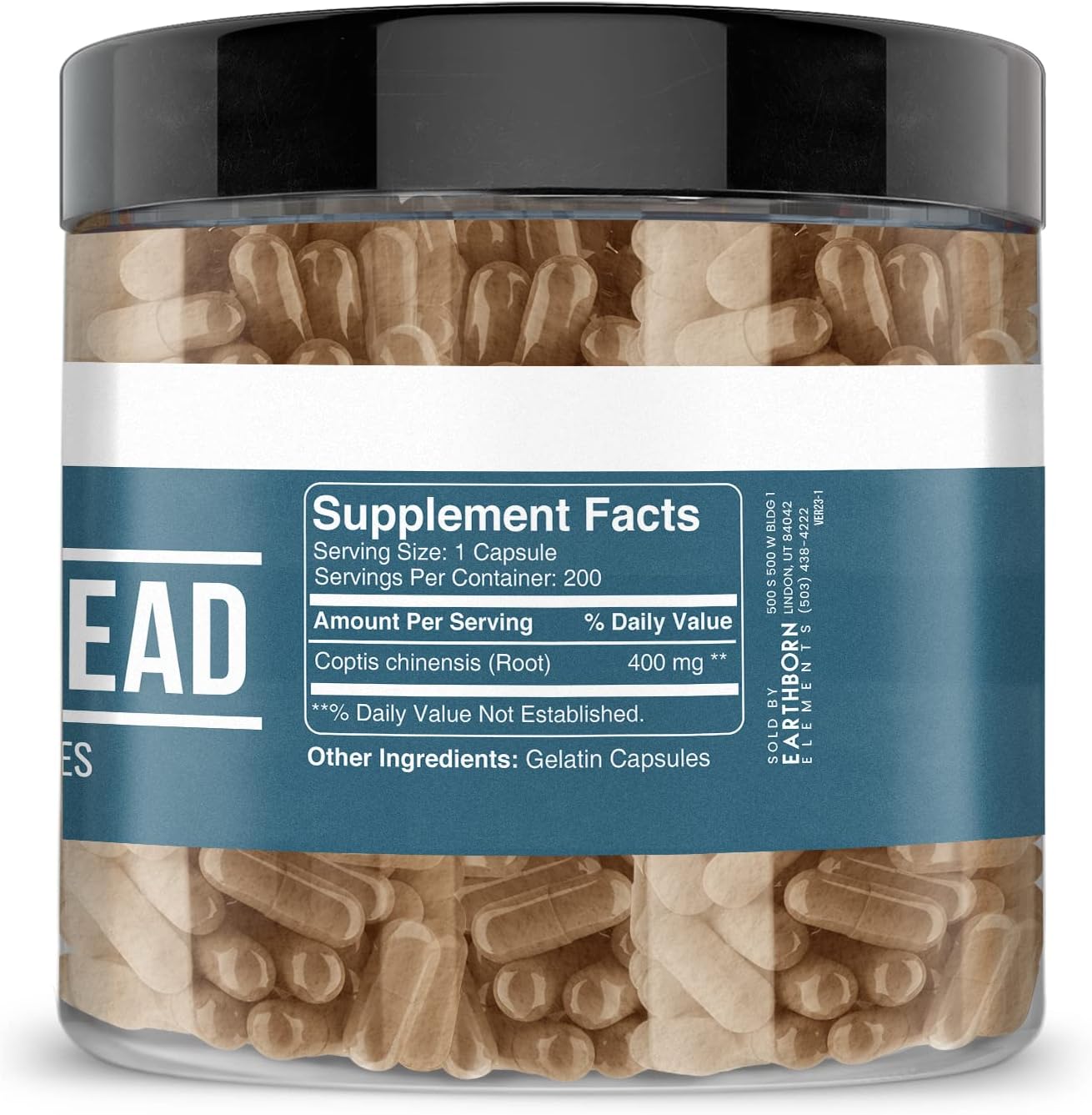 Earthborn Elements Berberine and Golden Thread Bundle, 200 Capsules Each, Pure & Undiluted, No Additives