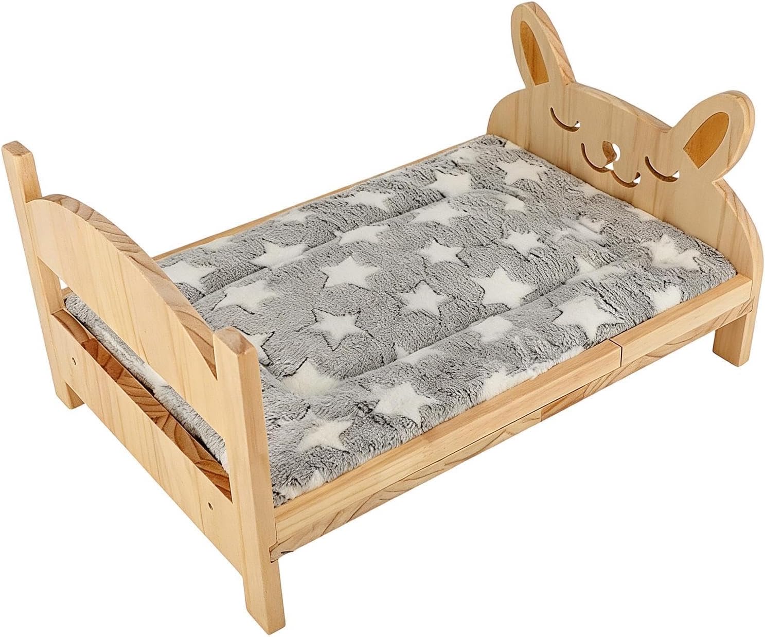 Small Animal Bed - Hedgehog Nest with Soft Mat,Wooden Detachable Indoor Bunny Habitat - Kitten Hamster Glider Squirrel Cage Indoor Home Apartment