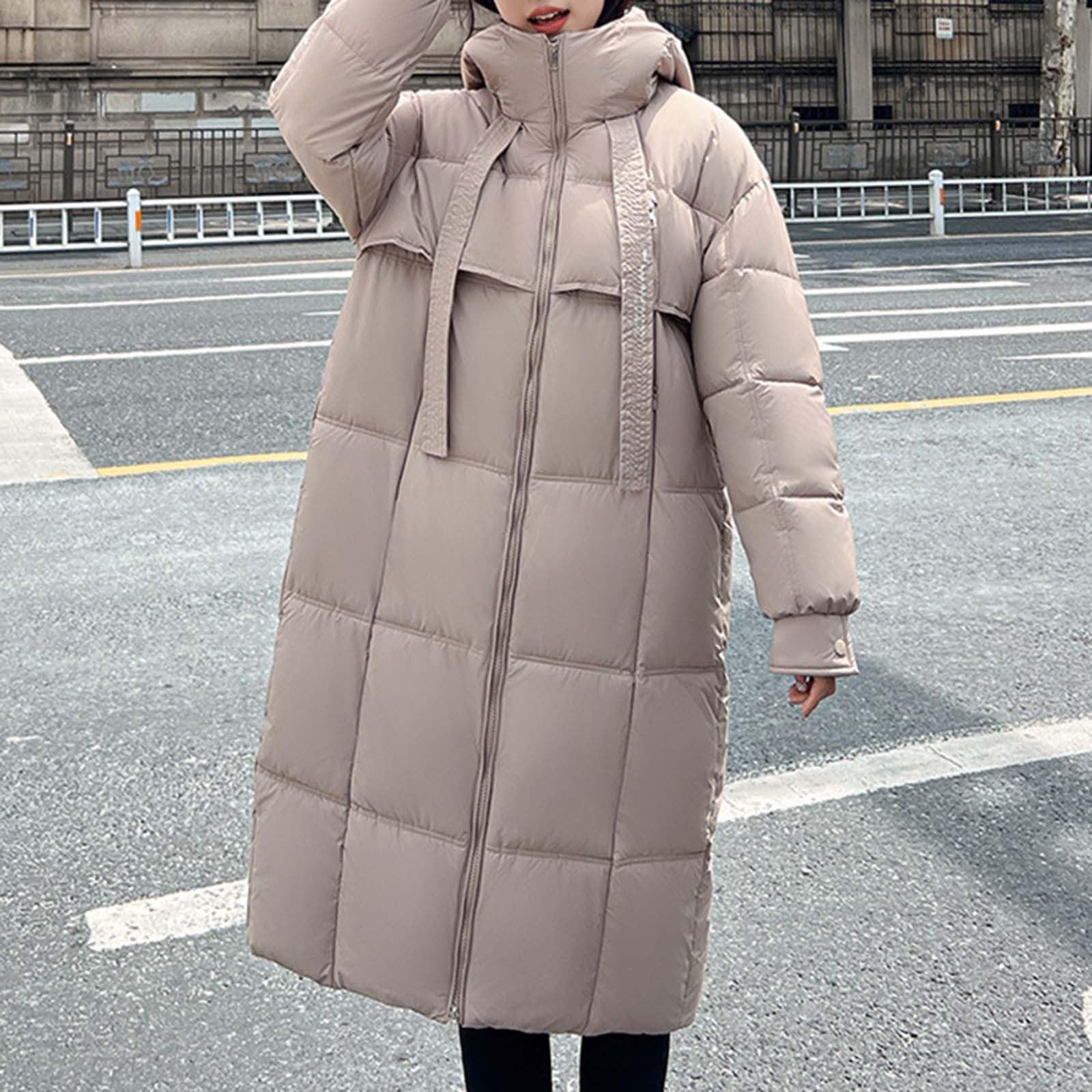 Piumino Donna Invernale Lungo Curvy Piumino Lungo con Cappuccio Ripiegabile Piumini Maniche Lunghe Resistente all'Acqua Ripiegabile Giacca Donna Trapuntato Invernali Cappotto Ultraleggero Pesante