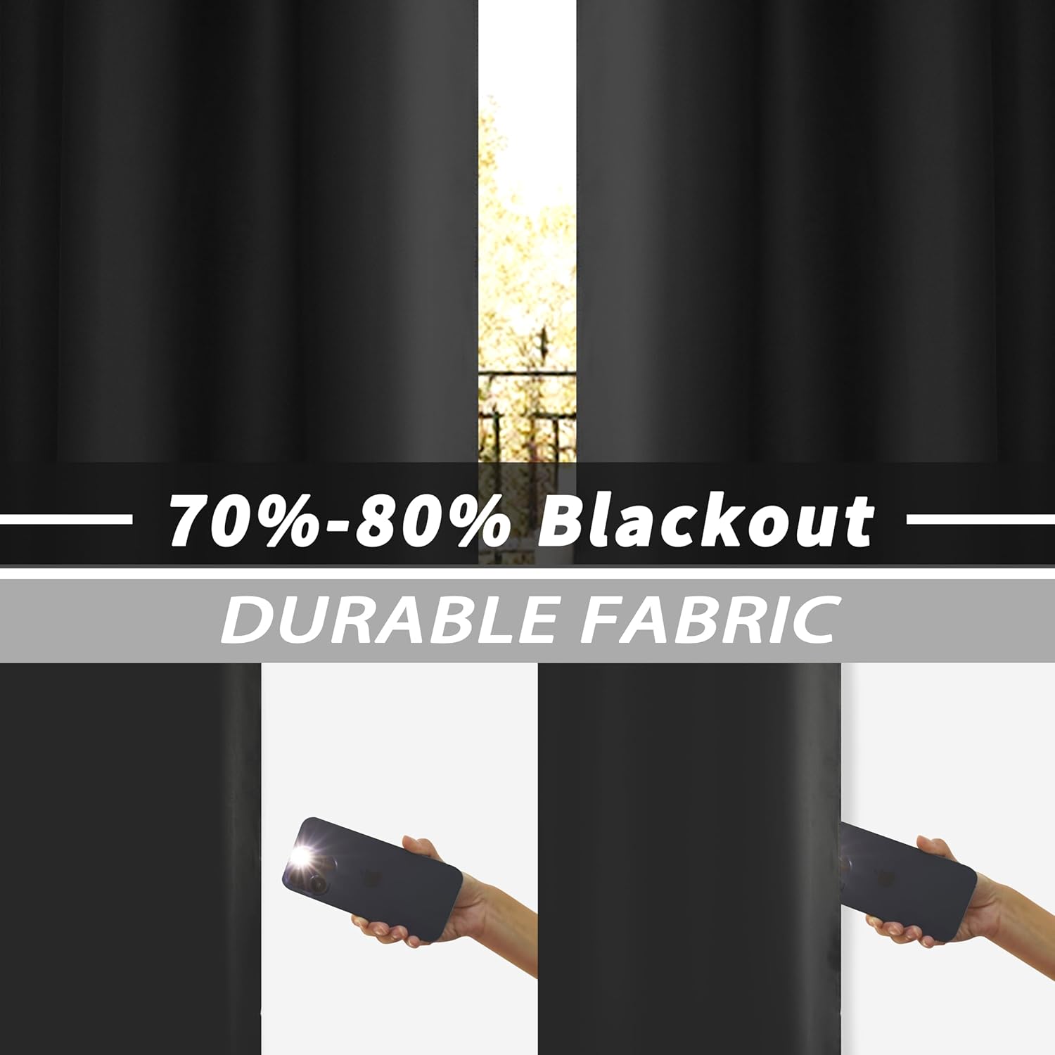 DriftAway Doorway Curtain Panel Closet Curtain for Bedroom Closet Door Solid Blackout Curtain Room Divider Curtain 78 Inches Long Grommet Thermal Insulated Privacy Drapes 2 Panels W39 x L78 Inch