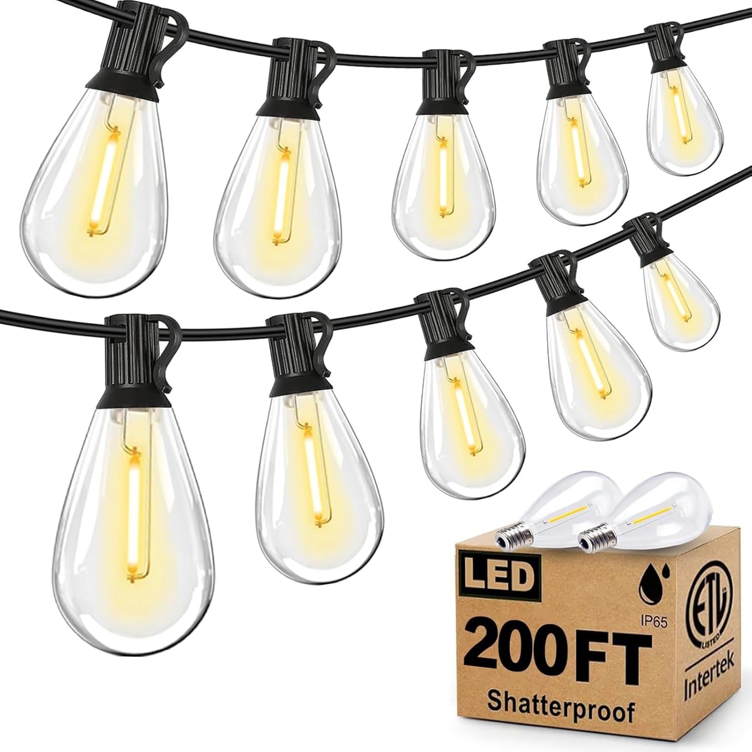 Tenmiro 200FT Outdoor String Lights,...