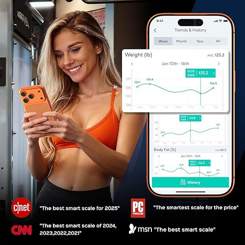 Miniatura 2 de Wyze Smart Scale X Butterfly - Báscula para peso corporal, IMC, grasa corporal, masa muscular, báscula digital de baño precisa con monitor de